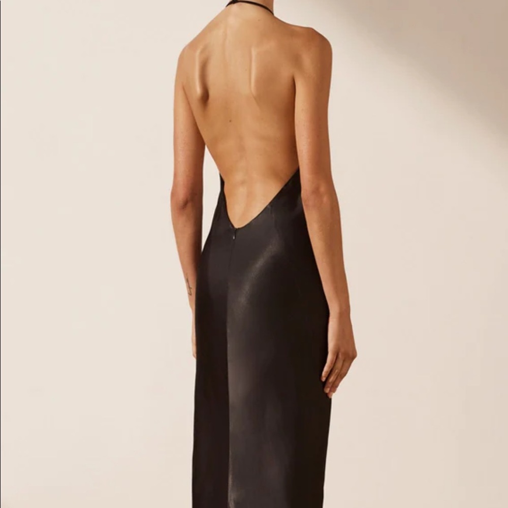 Shona Joy La Lune low back halter neck midi dress